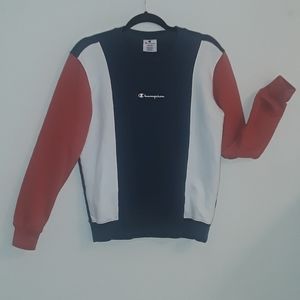 EUC CHAMPION Color Block Logo Sweatshirt, size Small